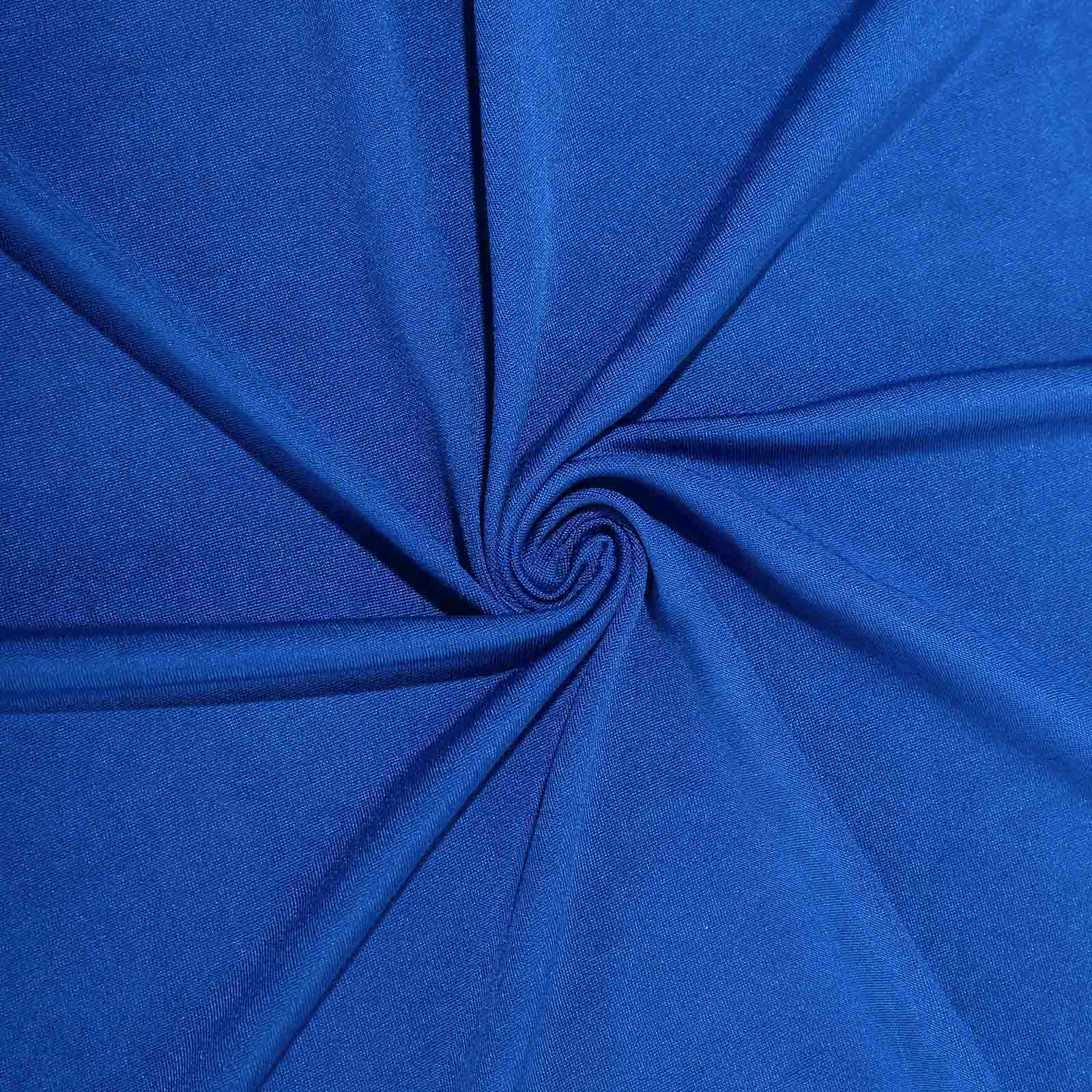Stretch Spandex 96"x30" Rectangle Table Cover Royal Blue - Durable Form - Fitting Tablecloth - Linen Luxes
