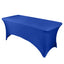 Stretch Spandex 96"x30" Rectangle Table Cover Royal Blue - Durable Form - Fitting Tablecloth - Linen Luxes