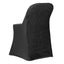 Stretch Spandex Chair Cover Black for Folding Chairs - Metallic Shimmer Tinsel Back Design Fitted Slipcover - Linen Luxes