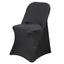 Stretch Spandex Chair Cover Black for Folding Chairs - Reusable & Wrinkle - Resistant 160GSM Fitted Slipcover for a Polished Look - Linen Luxes