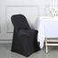 Stretch Spandex Chair Cover Black for Folding Chairs - Reusable & Wrinkle - Resistant 160GSM Fitted Slipcover for a Polished Look - Linen Luxes
