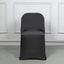 Stretch Spandex Chair Cover Black for Folding Chairs - Reusable & Wrinkle - Resistant 160GSM Fitted Slipcover for a Polished Look - Linen Luxes