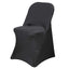 Stretch Spandex Chair Cover Black for Folding Chairs - Reusable & Wrinkle - Resistant 160GSM Fitted Slipcover for a Polished Look - Linen Luxes