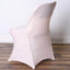 Stretch Spandex Chair Cover Blush for Folding Chairs - Reusable & Wrinkle - Resistant 160GSM Fitted Slipcover - Linen Luxes