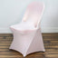 Stretch Spandex Chair Cover Blush for Folding Chairs - Reusable & Wrinkle - Resistant 160GSM Fitted Slipcover - Linen Luxes