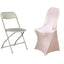 Stretch Spandex Chair Cover Blush for Folding Chairs - Reusable & Wrinkle - Resistant 160GSM Fitted Slipcover - Linen Luxes