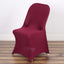 Stretch Spandex Chair Cover Burgundy for Folding Chairs - Reusable & Wrinkle - Resistant 160GSM Fitted Slipcover - Linen Luxes
