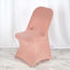 Stretch Spandex Chair Cover Dusty Rose for Folding Chairs - Reusable & Wrinkle - Resistant 160GSM Fitted Slipcover - Linen Luxes