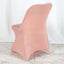 Stretch Spandex Chair Cover Dusty Rose for Folding Chairs - Reusable & Wrinkle - Resistant 160GSM Fitted Slipcover - Linen Luxes