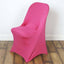 Stretch Spandex Chair Cover Fuchsia for Folding Chairs - Reusable & Wrinkle - Resistant 160GSM Fitted Slipcover - Linen Luxes