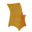 Stretch Spandex Chair Cover Gold for Folding Chairs - Luxurious Metallic Shimmer Tinsel Back Design Fitted Slipcover - Linen Luxes