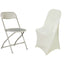 Stretch Spandex Chair Cover Ivory for Folding Chairs - Reusable & Wrinkle - Resistant 160GSM Fitted Slipcover - Linen Luxes