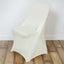 Stretch Spandex Chair Cover Ivory for Folding Chairs - Reusable & Wrinkle - Resistant 160GSM Fitted Slipcover - Linen Luxes