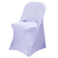 Stretch Spandex Chair Cover Lavender Lilac for Folding Chairs - Reusable & Wrinkle - Resistant 160GSM Fitted Slipcover - Linen Luxes