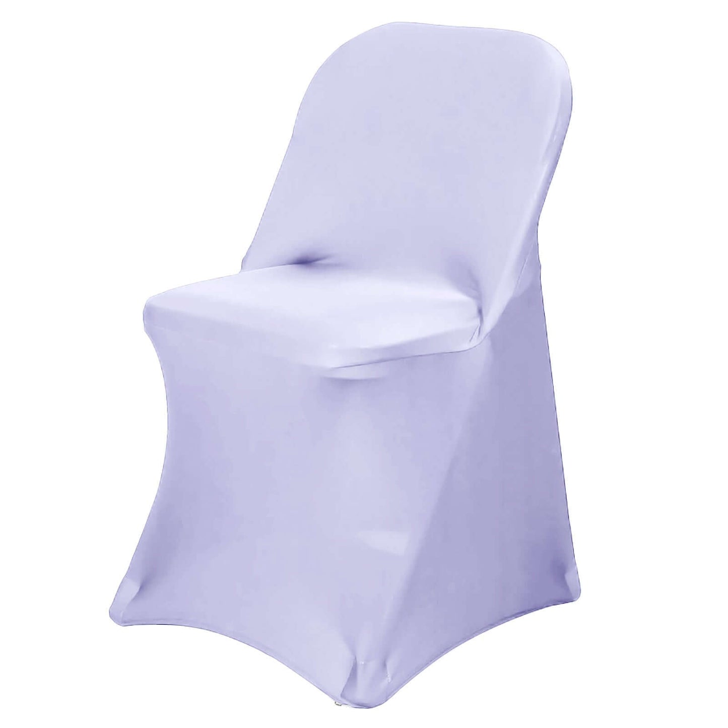 Stretch Spandex Chair Cover Lavender Lilac for Folding Chairs - Reusable & Wrinkle - Resistant 160GSM Fitted Slipcover - Linen Luxes