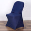 Stretch Spandex Chair Cover Navy Blue for Folding Chairs - Reusable & Wrinkle - Resistant 160GSM Fitted Slipcover - Linen Luxes