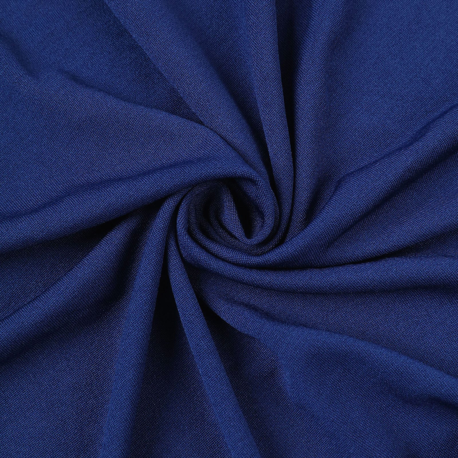 Stretch Spandex Chair Cover Navy Blue for Folding Chairs - Reusable & Wrinkle - Resistant 160GSM Fitted Slipcover - Linen Luxes