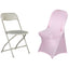 Stretch Spandex Chair Cover Pink for Folding Chairs - Reusable & Wrinkle - Resistant 160GSM Fitted Slipcover - Linen Luxes