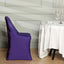 Stretch Spandex Chair Cover Purple for Folding Chairs - Metallic Shimmer Tinsel Back Design Fitted Slipcover - Linen Luxes