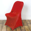 Stretch Spandex Chair Cover Red for Folding Chairs - Reusable & Wrinkle - Resistant 160GSM Fitted Slipcover - Linen Luxes