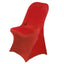 Stretch Spandex Chair Cover Red for Folding Chairs - Reusable & Wrinkle - Resistant 160GSM Fitted Slipcover - Linen Luxes