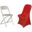 Stretch Spandex Chair Cover Red for Folding Chairs - Reusable & Wrinkle - Resistant 160GSM Fitted Slipcover - Linen Luxes