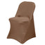 Stretch Spandex Chair Cover Taupe for Folding Chairs - Reusable & Wrinkle-Resistant 160GSM Fitted Slipcover