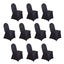 10 Pack Spandex Chair Covers for Banquet Chairs Black - Durable Reusable Stretch Slip-On Covers for Gatherings