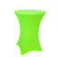 Glow Neon Green Fitted Spandex Cocktail Tablecloth â€“ 30" Round, Wrinkle-Free Cover