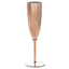 6-Pack Plastic Champagne Flutes in Metallic Rose Gold - Classy Disposable Champagne Glasses for Toasting & Cocktail Parties 5oz