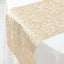 Plastic Woven Vinyl 13"x6ft Table Runner Metallic Gold - Non-Slip & Reversible Tabletop Decor