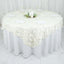 Taffeta 72"x72" Table Overlay Square Tablecloth Ivory - 3D Leaf Petal Table Cover