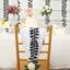 Taffeta Ribbon Sash with 4" Leaf Petal Design Black 50ft - Sophisticated Artificial Fabric Garland for Events