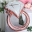 26" Giant Rose Gold White Diamond Ring Mylar Foil Helium Air Balloon