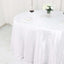 Taffeta 132" Round Tablecloth White - Seamless Accordion Crinkle Design for Exquisite Occasions