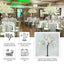 5ft Artificial Cherry Blossom Tree White â€“ Silk Sakura Wishing Tree with Sturdy Metal Base & Realistic Fiberglass Trunk