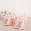 25 Pack 4" Dusty Rose Mini Teapot Favor Boxes, Vintage Rose Gift Boxes with Ribbons