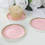 50-Pack Paper 3.5" Round Party Plates in Blush with Gold Scalloped Rim - Disposable Mini 250GSM Dessert Plates for Tapas, Appetizers & Finger Foods