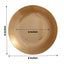 10-Pack Plastic 8" Round Dessert Plates in Gold with Gold Rim - Glossy Disposable Appetizer Salad Plates