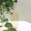12-Pack Plastic Party Cups Transparent Amber Gold with Gold Rim - Durable Disposable Tumblers for Drinks 17oz 5.5"