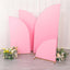 Set of 4 Matte Pink Spandex Half Moon Chiara Backdrop Stand Covers, Custom Fitted Wedding Arch Covers - 2.5ft,5ft,6ft,7ft