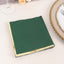 50-Pack Paper Beverage Napkins with Gold Foil Edge Hunter Emerald Green - Disposable 2 Ply Cocktail Napkins for Events 6.5"x6.5"