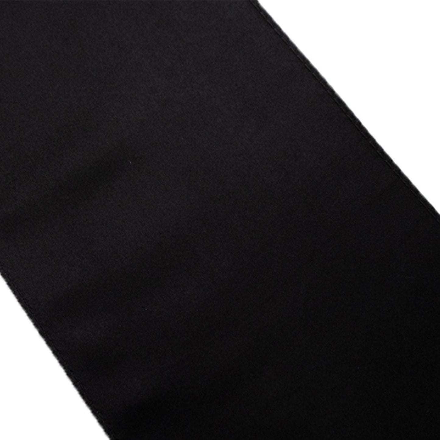 5 Pack Lamour Satin 6"x106" Chair Sashes Black - Stylish Reusable Decorative Bows for Weddings & Gatherings