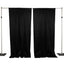 Lamour Satin Blackout Curtains 10ft x 10ft Panels Black/Ivory | Water-Resistant PU-Coated Double Sided Backdrop for Weddings & Events