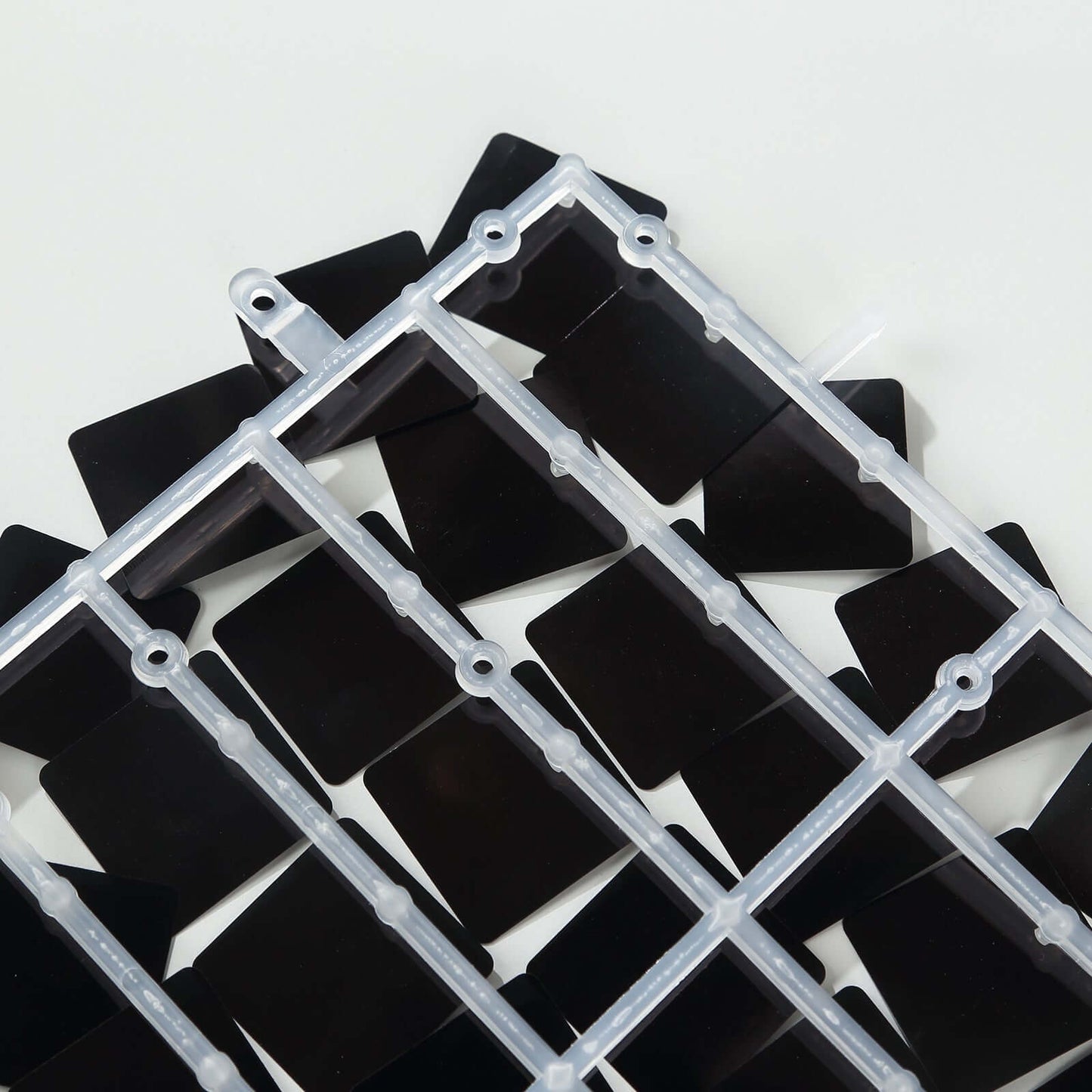 Shiny Black Square Sequin Shimmer Wall Party Photo Backdrop, 24sq.ft Active Spangle Wall Art DÃ©cor Panels - 24 Panels