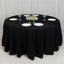 Fire Retardant Premium Polyester 120" Round Tablecloth Black - High-Performance Seamless Table Cover