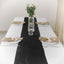 Taffeta 12"x108" Table Runner Black - Accordion Crinkle Design