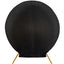 7.5ft Black Metallic Shimmer Tinsel Spandex Round Wedding Arch Cover, 2-Sided Photo Backdrop