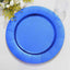 10-Pack Disposable Round Charger Plates in Royal Blue with Leathery Texture - Durable 1100GSM Cardboard Placemats 13"