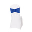 5 Pack Spandex Chair Sashes Royal Blue Ruffled Style - Wide Easy to Use Stretch Chair Bands 8"x13"